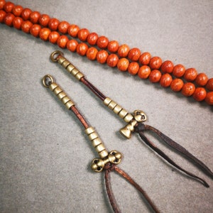 Gandhanra Handmade Tibetan Buddhist Mala Counters,Prayer Bead Counters,with Dorje and Vajra,Made of  Brass