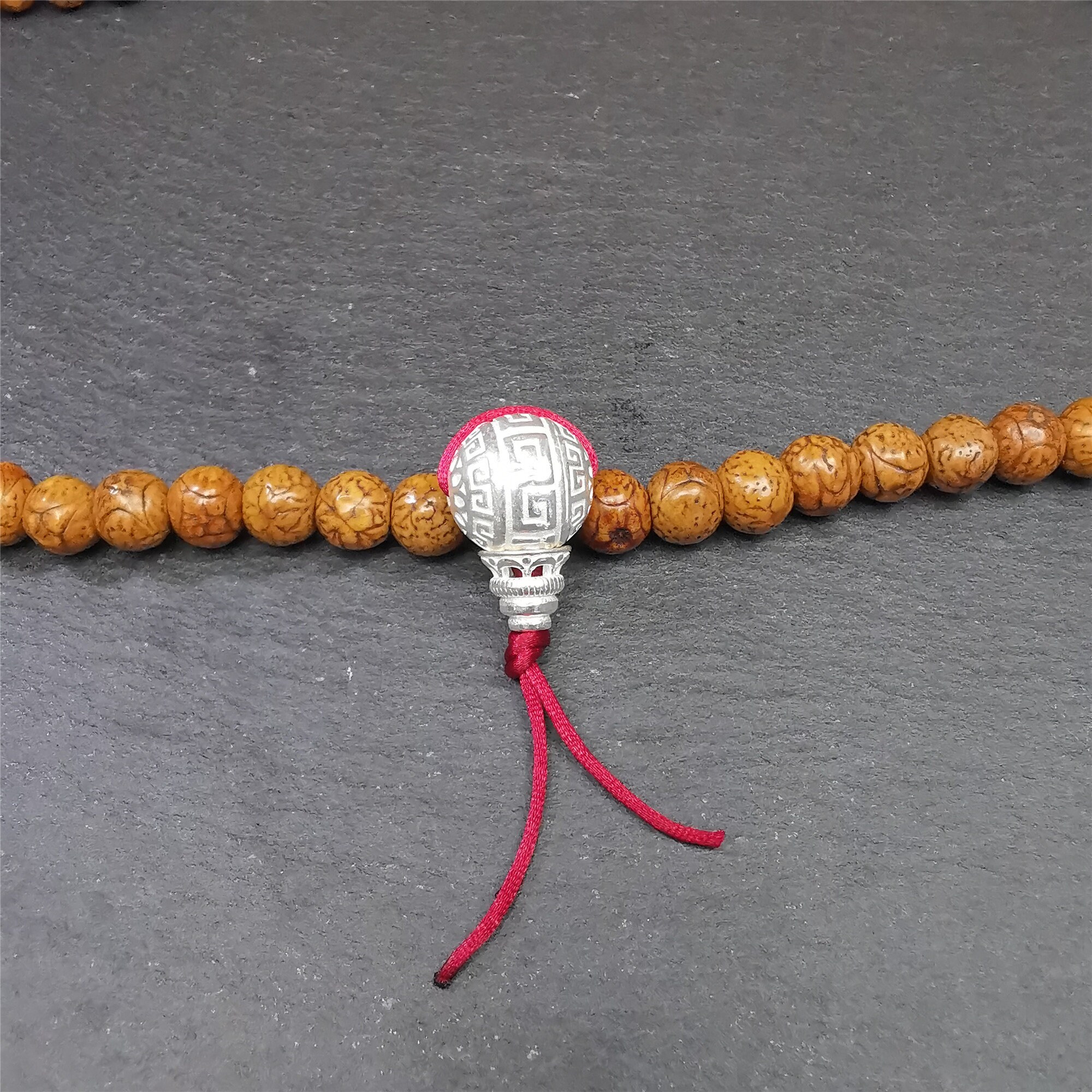 Craftdady Tibetan Silver Guru Beads - 10 Sets Mala Prayer Bead Caps For Necklace Making - View #4
