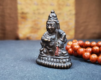 Gandhanra Acient Tibetan Statue Yellow Jambhala(Dzambhala) ,80 Years Old