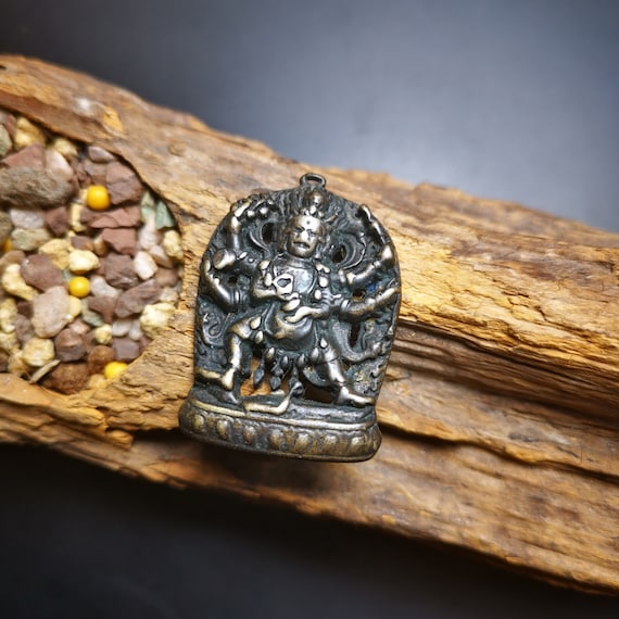 Gandhanra Antique Tibetan Thokcha Amulet Pendant,mahakala