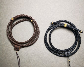 Cordon en cuir fait main Gandhanra pour pendentif amulette, collier, réglable
