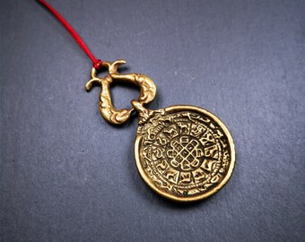 ガンダンラ ヴィンテージ チベット仏教カレンダー バッジ、メロン