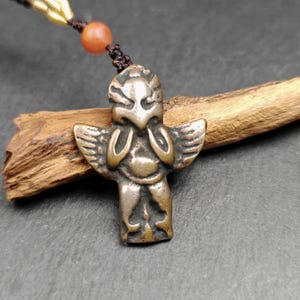 Authentic Tibetan Buddhist Amulet Pendant | Garuda Golden-Winged Bird | Garula Suparna Sacred Charm | Spiritual Jewelry