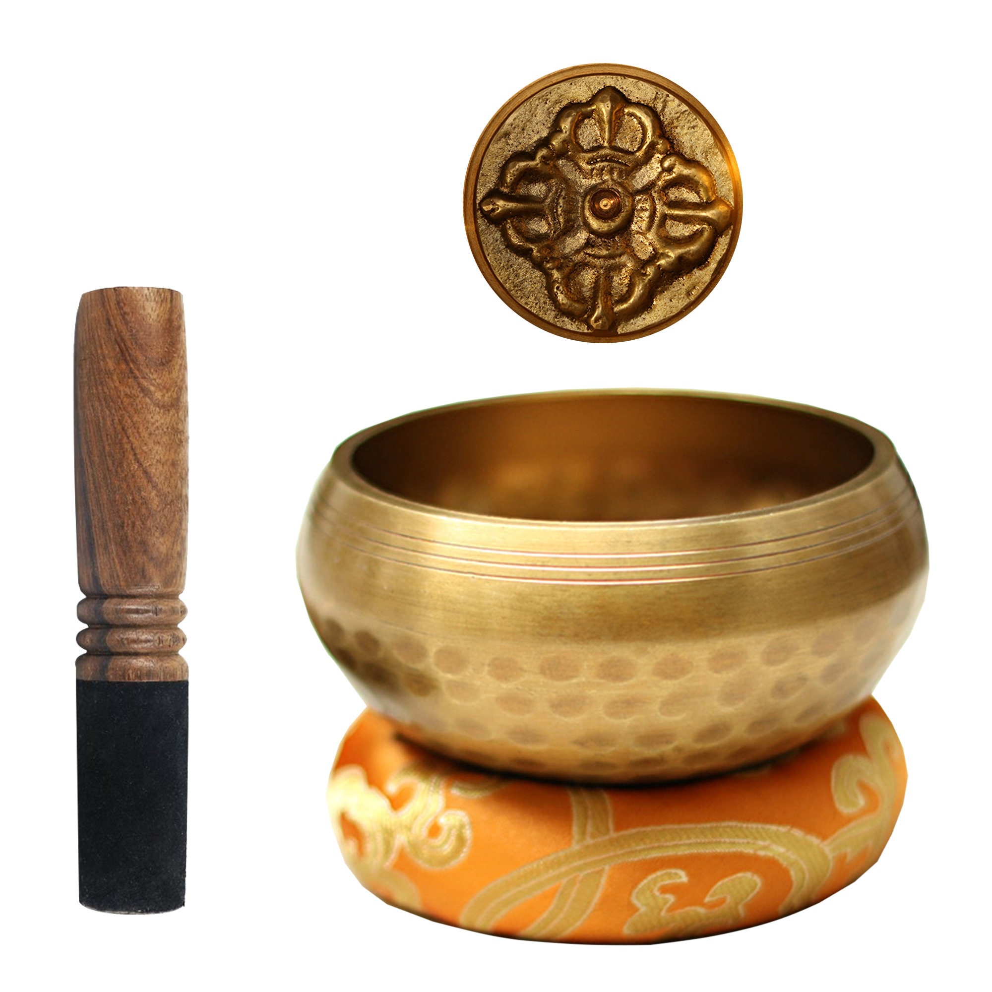 Gandhanra 3.2 Customized Engrave Tibetan Singing Bowl With Cross