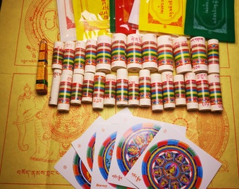 Tibetan Buddhist Consecration Kit - Zung Packs for Buddha Statues & Stupas - Larung Gar Academy Blessed Ritual Supplies for Statue Filling