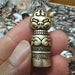 Gandhanra Vintage Brass Tibetan Stamp Seal,Auspiious Meaning, Hand Crafted Amulet Pendant from Tibet 