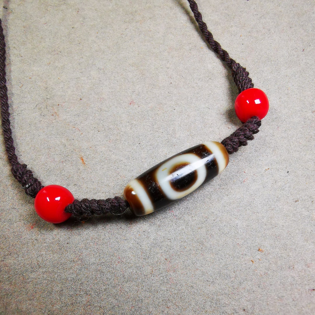 Gandhanra Antique Tibetan Dzi Bead Necklace,sky & Earth Dzi Gandhanra Antique Tibetan Dzi Bead Necklace,sky & Earth Dzi