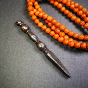 Gandhanra Handmade Tibetan Amulet ,Kila(Dorje Phurba) , Trantic Buddhism Ritual Implement Pendant,Made of Cold Iron,4.0"