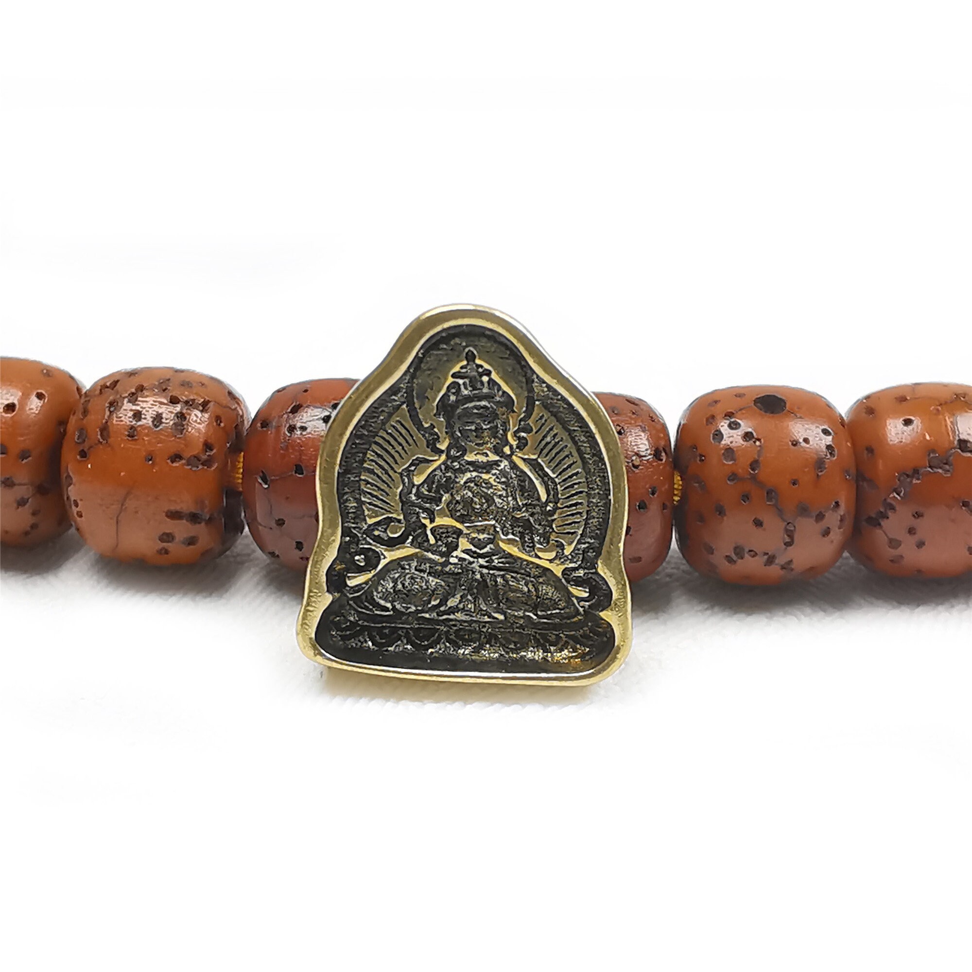 Gandhanra Handmade Tibetan Mala Pendant,Mini Vajrasattva Tsa Tsa Mold Pendant, Prayer Beads Accessories,Made of Brass