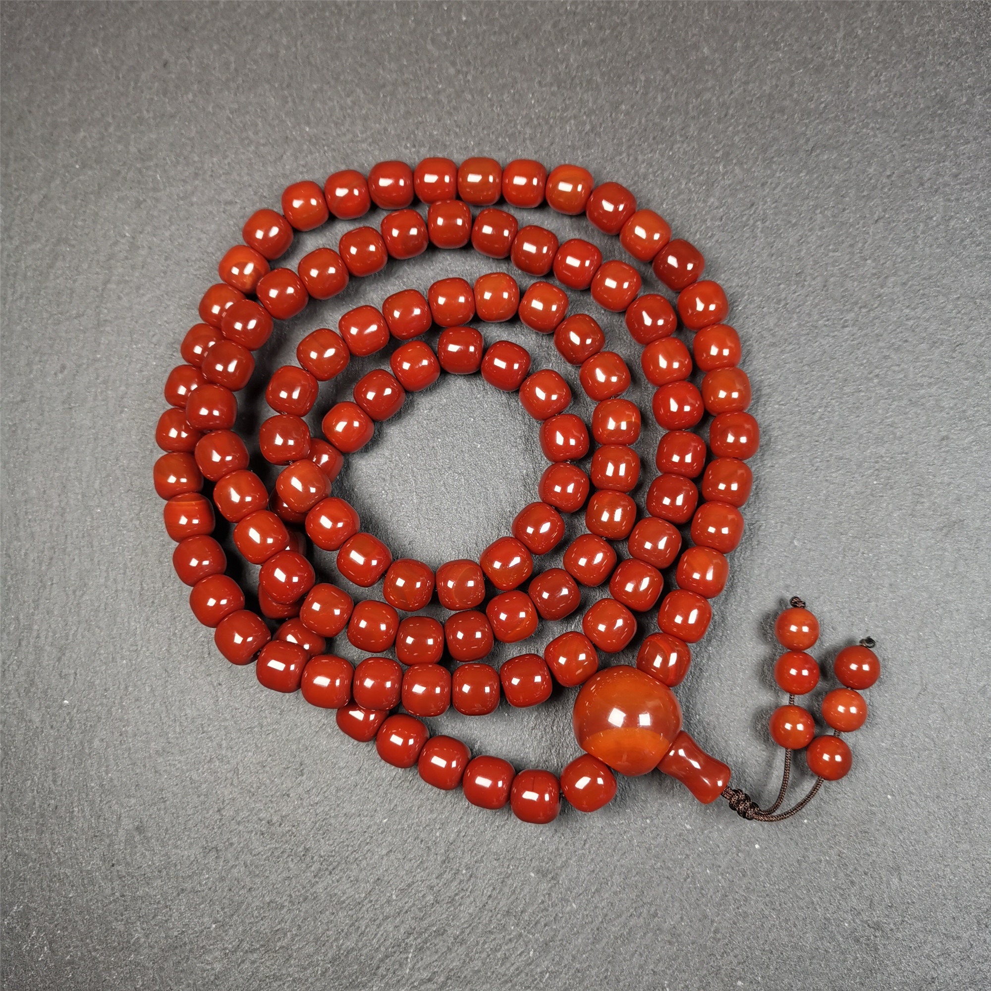 Buy 10mm Pure Agate Necklace Mala: Tibetan 108 Prayer Beads Rosary