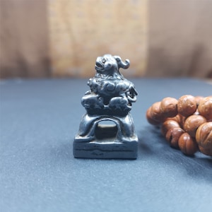 Gandhanra Antique Tibetan Seal,Unique Snow Lion Shape, Stupa Symbol Stamp,1.38&quot;