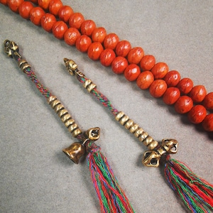 Gandhanra Handmade Tibetan Buddhist Mala Counters,Prayer Bead Counters,with Dorje and Vajra Pendant,Made of  Brass