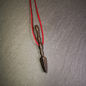 Gandhanra Antique Tibetan Amulet ,Kila(Dorje Phurba) , Trantic Buddhism Ritual Implement Pendant,Made of Brass,2.87"