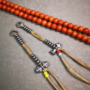 Gandhanra Handmade Tibetan Buddhist Mala Counters,Prayer Bead Counters,with Dorje and Vajra, Made of Cold Iron