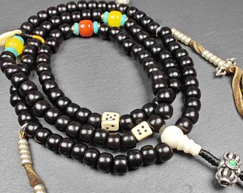 チベットの角型数珠（108珠） - Nepalmashop - Etsy 日本
