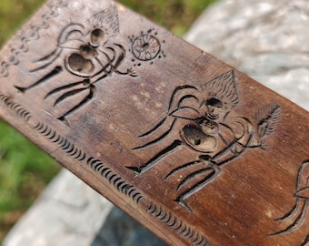 Gandhanra Antique Tibetan Buddhist Zanpar Wooden Mold Stick,dharma