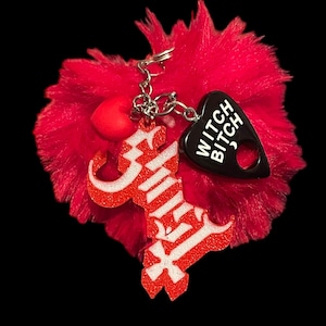 gothic ghost band pom pom keyring keychain | nameless ghouls | papa Emertius | ghost bc | ghost band | heavy metal band | heavy metal