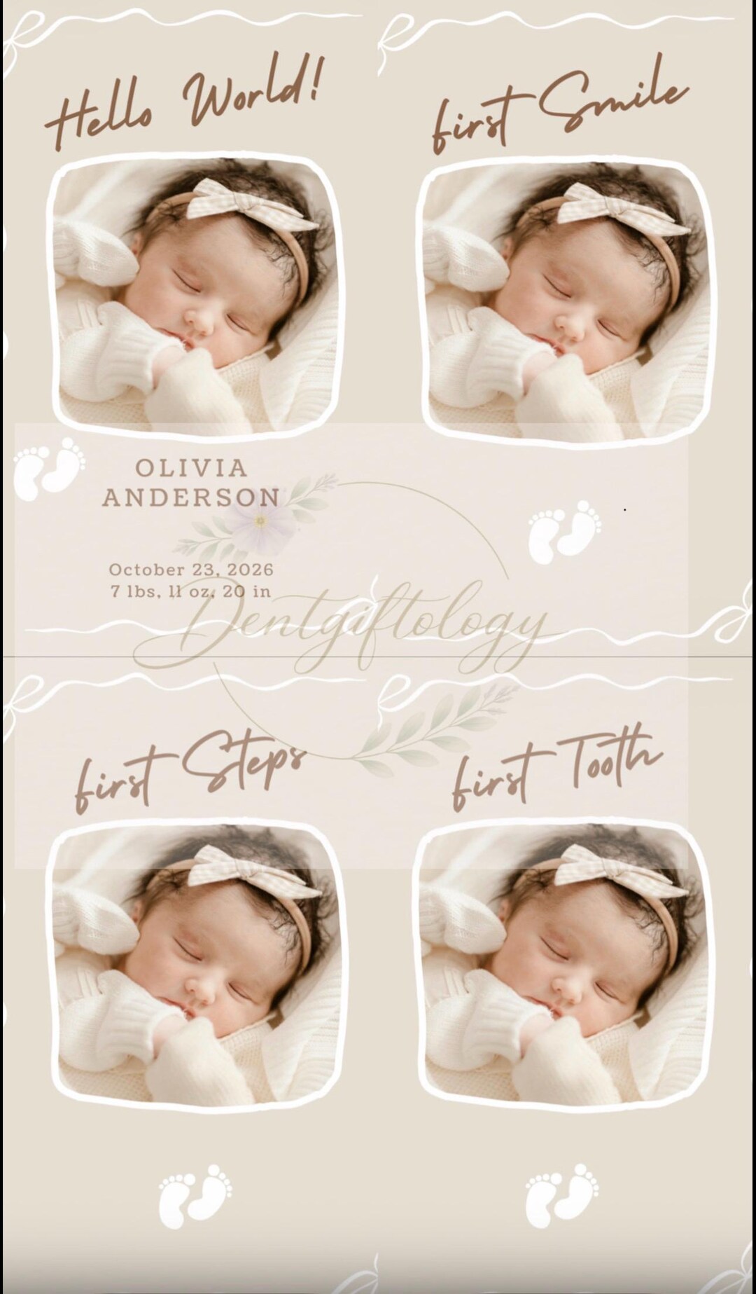 Baby Milestone Cards Printable, Monthly Milestones 1–12, Neutral Baby ...