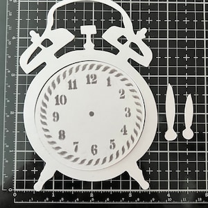 Alarm Clock Die Cut Out, Cardstock