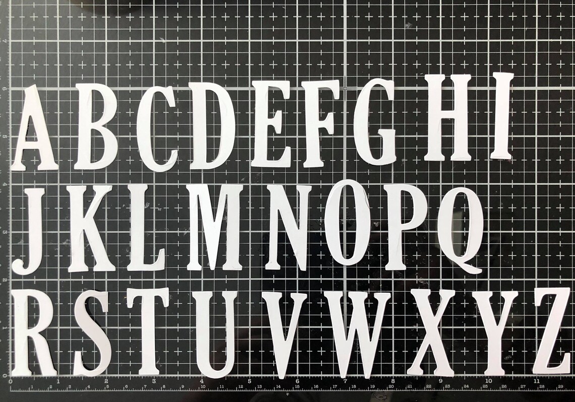 Letters and Numbers Die Cut Outs Alphabet Cardstock Etsy Canada