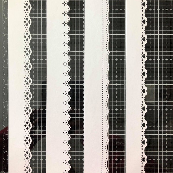 Ausstanzungen mit Bordüre, Card-Stock Papier