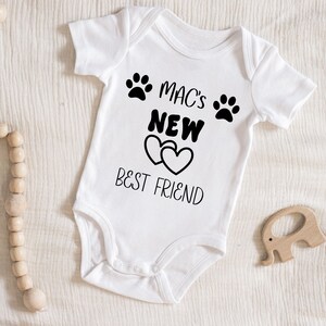 Custom New Personalized Dog Onesie, Cute Pet Baby Onesie, My Big Sister has Paws Onesie, Newborn onesie, Pregnancy Announcement
