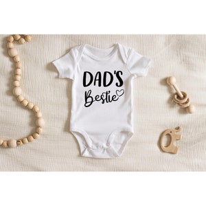 Dad&#39;s Bestie, Daddy&#39;s Boy, Daddy&#39;s Girl, Dad Onesie, Baby Announcement, Father&#39;s Day Onesie, Dad&#39;s Boy Outfit, Baby Shower, Daddy&#39;s Dude