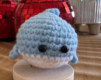 Crochet Whale Keychain