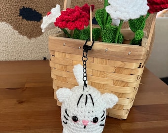 Crochet Kitty Keychain