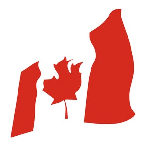 Flag SVG Canadian Flag Blowing in Wind