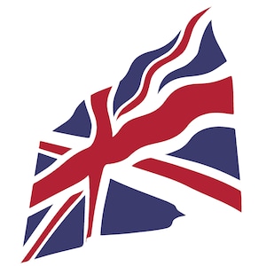 Flag SVG UK Flag Blowing in the Wind- includes color and black and white