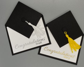 PERSONALIZED Class of 2024 Graduation Cap Card, Gift Card Holder Card, Handmade Greeting Card