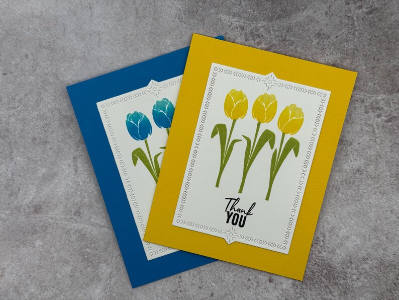 Handmade Floral Thank You Cards, Colorful Card Set - Etsy
