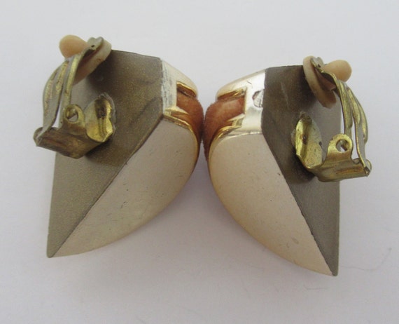 Vintage Signed West Germany Statement Brown Trian… - image 4