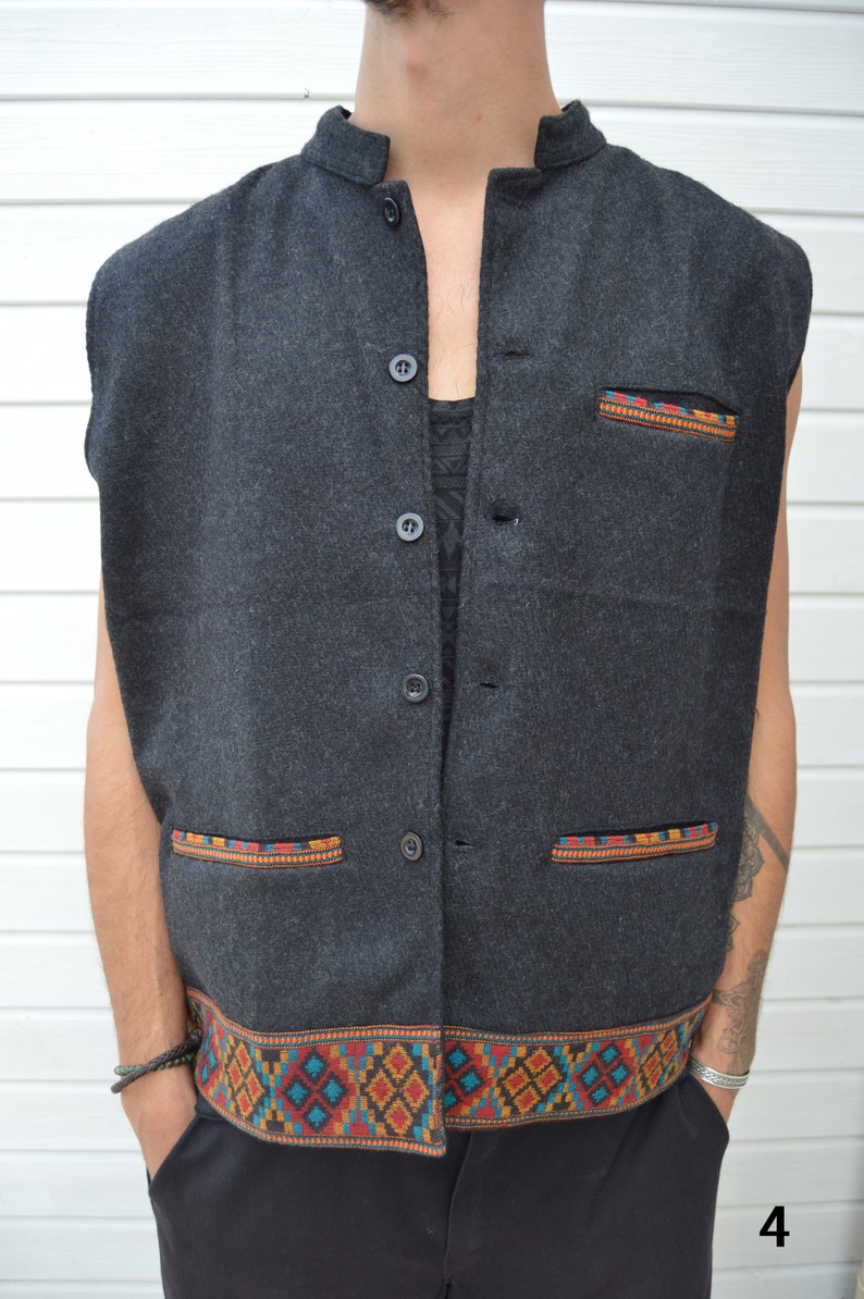 Veste sans manches Bolero Homme Himalaya Laine plusieurs | Etsy