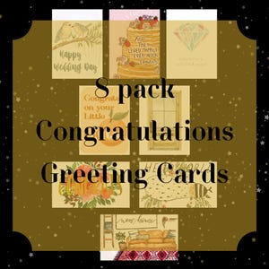 Glückwunschkarten-Set, neue Babykarten, Glückwunschkarten, Housewarming-Karten, Glückwunschkarten-Set, leere Karten, 8er-Pack