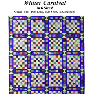 Winter Carnival Quilt Pattern in 6 Sizes PDF Download Nickel Quilt By Pat Speth