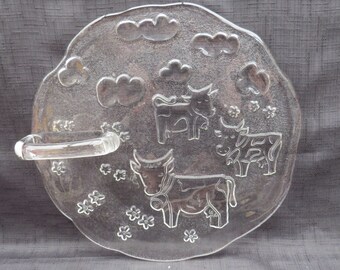 Grillige kaasplank van koeienglas met handvat