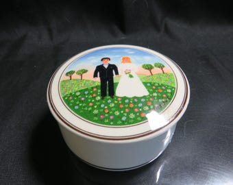 Vintage Villeroy & Boch Naif Wedding Trinket Box