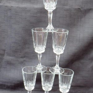 Vintage Frankrijk-champagnefluiten set van 6&quot;
