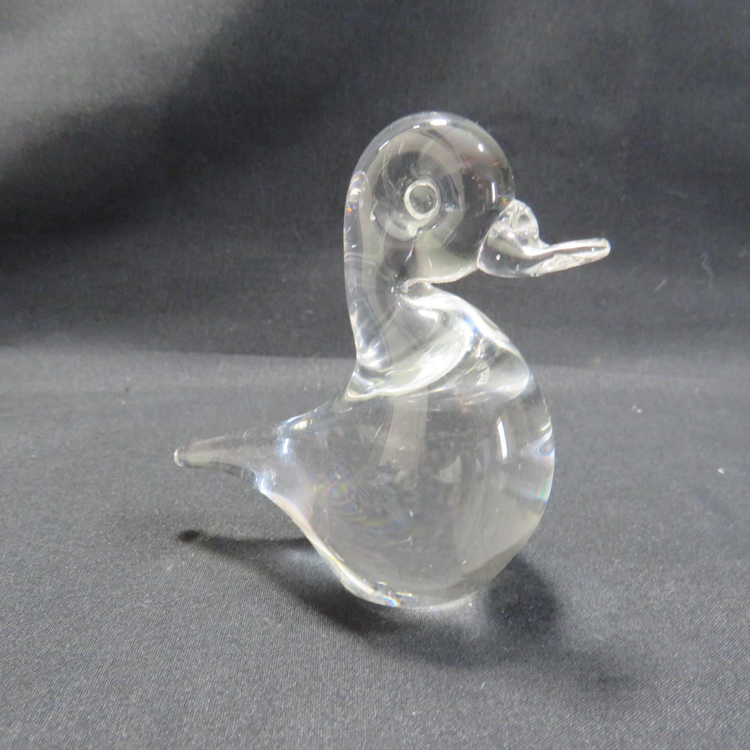Wedgwood Art Glass Duck Figurine Paperweight - Etsy