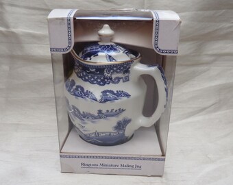 Sonneries vintage miniatures Maling Jug, motif saule, par Wade Ceramics