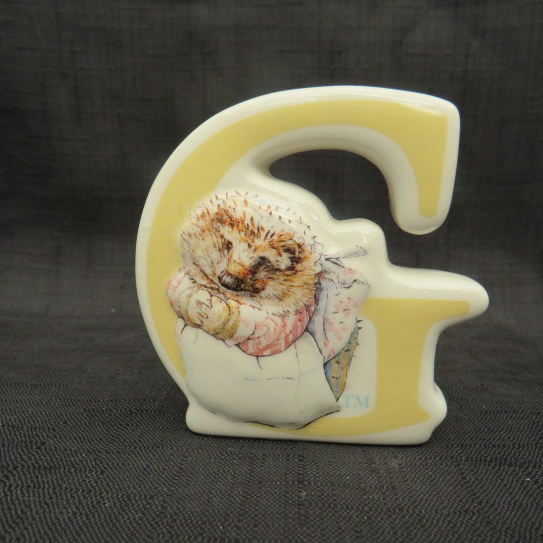Enesco Beatrix Potter Peter Rabbit Mrs.tiggy Winkle Letter G Figurine ...