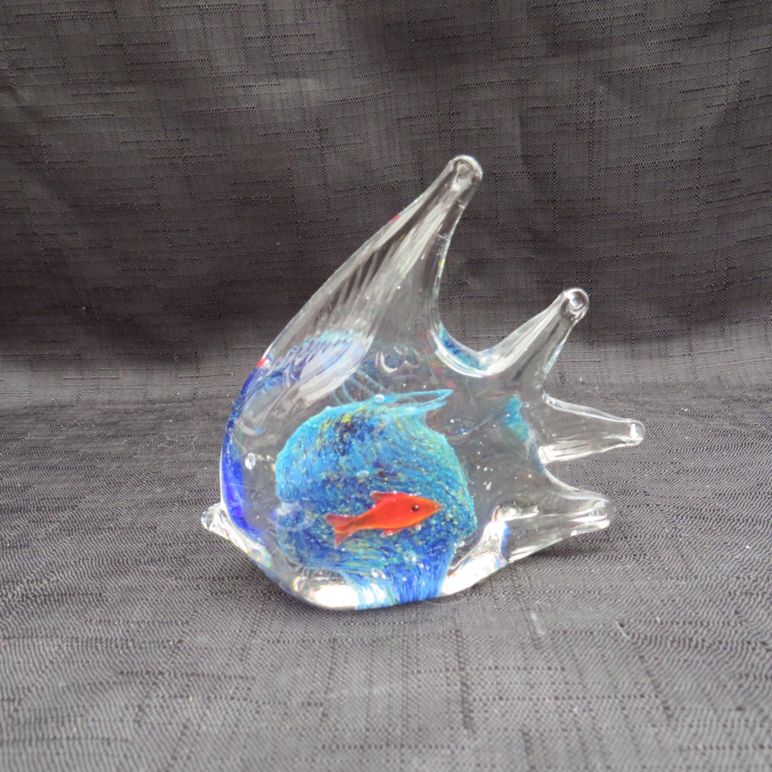 Vintage Art Glass Hand Blown Angelfish Paperweight - Etsy