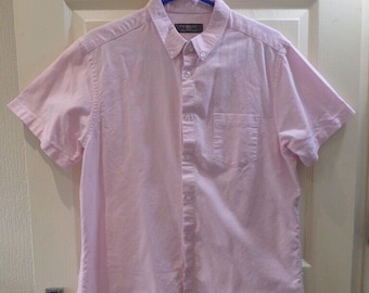 Primark Pink Short Sleeve Men's Shirt Size L