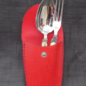 Vintage Rostfrei Folding Travel Spoon & Fork Cutlery Set