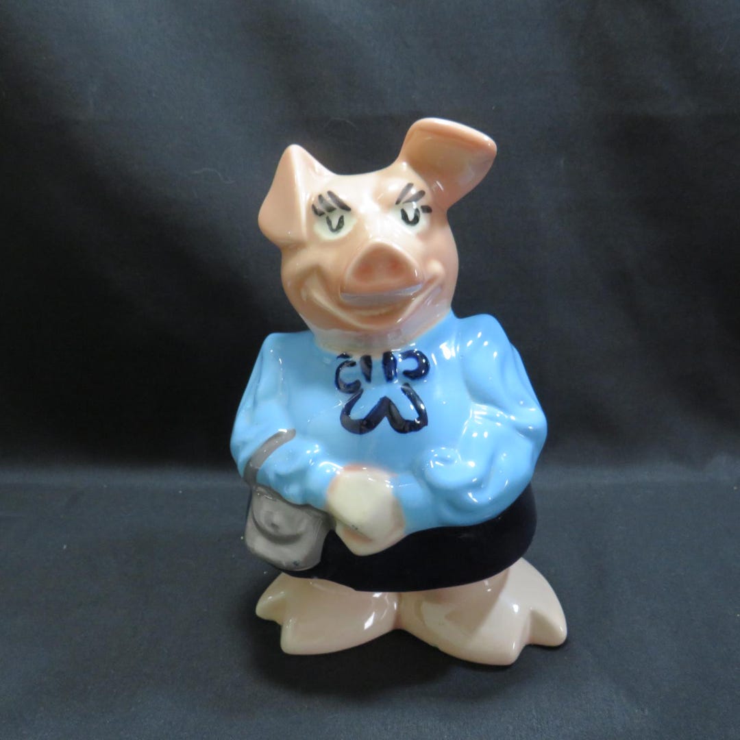 Vintage Wade England Lady Hilary Piggy Bank Ceramic Money Box (chipped ...