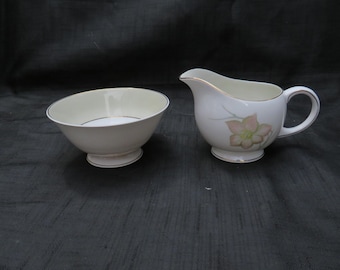 Vintage Susie Cooper Bone China Day Lily Milk Jug & Sugar Bowl Set