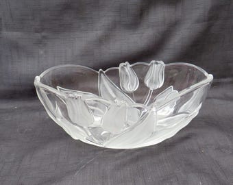 Vintage mikasa-kristallen ovale kom