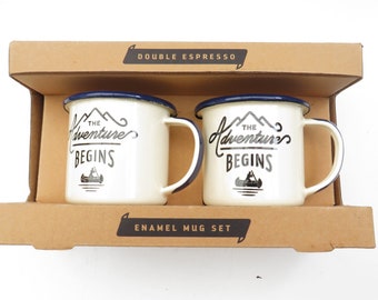 Gentlemen's Hardware Enamel Double Espresso Mug Set